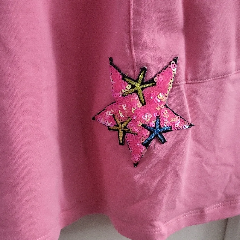 Baby Sara Pink Kids Dress with Colorful Shine Design - 6